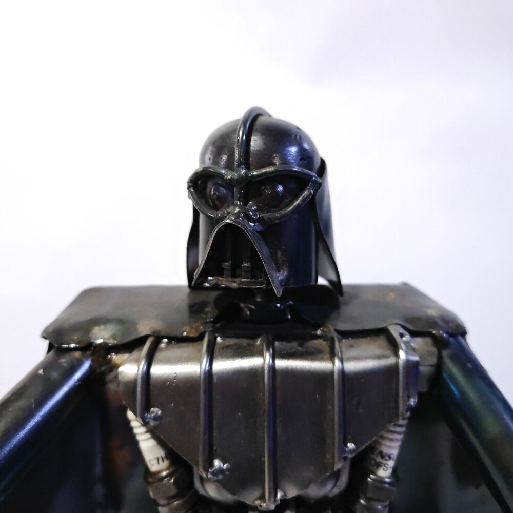 Darth Vader Star Wars Scrap Metal Weld Sculpture Art Statue 16" Large Handmade - Picture 2 of 16